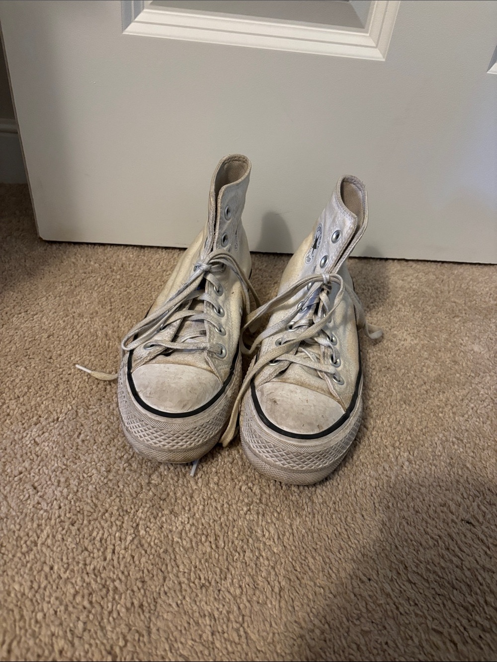 Converse High-Top Sneakers in Off-White